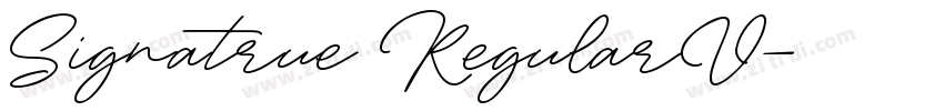 Signatrue RegularV字体转换